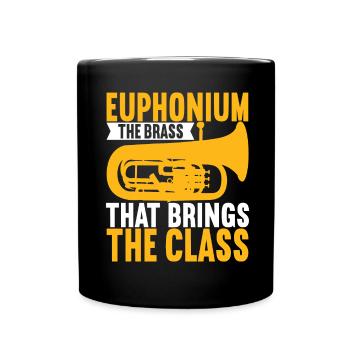 Euphonium Euphoniumspieler - Tasse einfarbig - Schwarz - Vorne