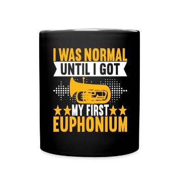 Euphonium Euphoniumspieler - Tasse einfarbig - Schwarz - Vorne