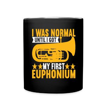 Euphonium Euphoniumspieler - Tasse einfarbig - Schwarz - Vorne