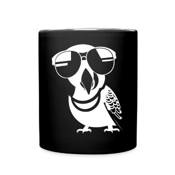 Funny Bird Wearing Sunglasses Cool Bourke's Parak - Full Colour Mug - black - Front