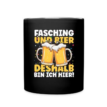 Carnaval bière Carnaval Costume de carnaval déguisement - Mug uni - noir - Devant