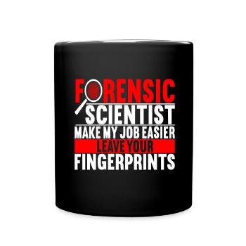Forensik Forensiker - Tasse einfarbig - Schwarz - Vorne