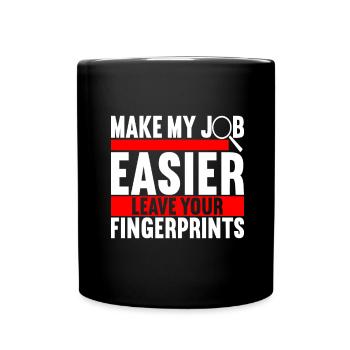 Forensik Forensiker - Tasse einfarbig - Schwarz - Vorne