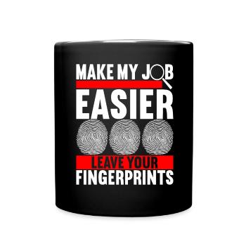 Forensik Forensiker - Tasse einfarbig - Schwarz - Vorne