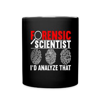 Forensik Forensiker - Tasse einfarbig - Schwarz - Vorne