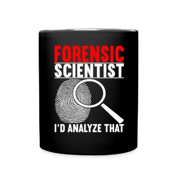 Forensik Forensiker - Tasse einfarbig - Schwarz - Vorne