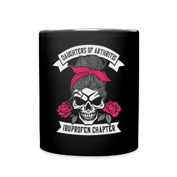 Daugthers of Arthritis Ibuprofen Chapter Biker - Tasse einfarbig - Schwarz - Vorne