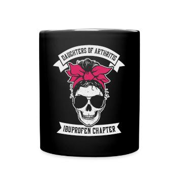 Daugthers of Arthritis Ibuprofen Chapter Biker - Tasse einfarbig - Schwarz - Vorne