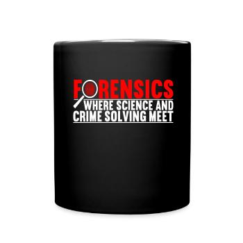 Forensik Forensiker - Tasse einfarbig - Schwarz - Vorne