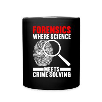 Forensik Forensiker - Tasse einfarbig - Schwarz - Vorne