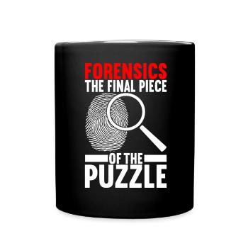 Forensik Forensiker - Tasse einfarbig - Schwarz - Vorne
