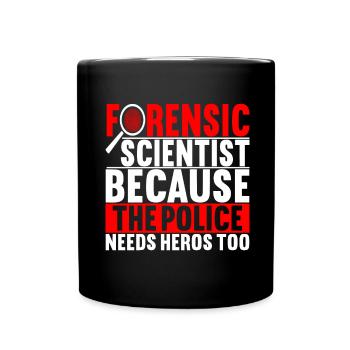 Forensik Forensiker - Tasse einfarbig - Schwarz - Vorne