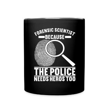 Forensik Forensiker - Tasse einfarbig - Schwarz - Vorne