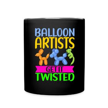 Ballontier Balloon Twisting - Tasse einfarbig - Schwarz - Vorne