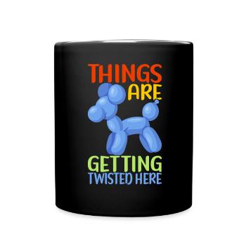 Ballontier Balloon Twisting - Tasse einfarbig - Schwarz - Vorne
