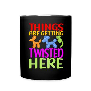 Ballontier Balloon Twisting - Tasse einfarbig - Schwarz - Vorne