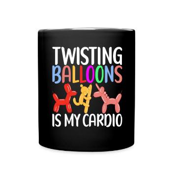 Ballontier Balloon Twisting - Tasse einfarbig - Schwarz - Vorne