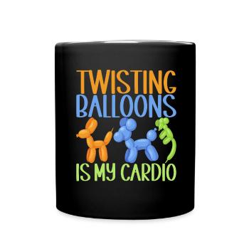 Ballontier Balloon Twisting - Tasse einfarbig - Schwarz - Vorne