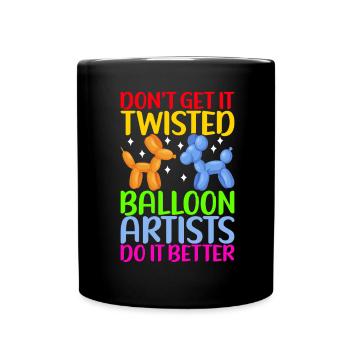 Ballontier Balloon Twisting - Tasse einfarbig - Schwarz - Vorne