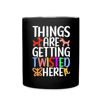 Ballontier Balloon Twisting - Tasse einfarbig - Schwarz - Vorne