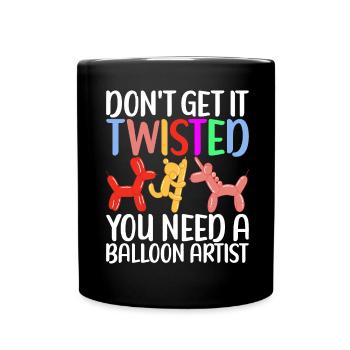 Ballontier Balloon Twisting - Tasse einfarbig - Schwarz - Vorne