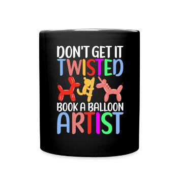 Ballontier Balloon Twisting - Tasse einfarbig - Schwarz - Vorne