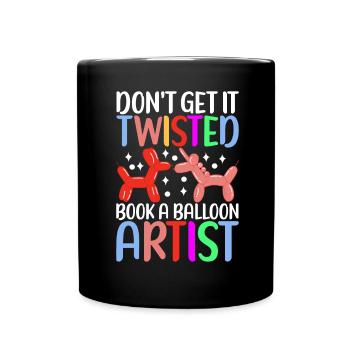 Ballontier Balloon Twisting - Tasse einfarbig - Schwarz - Vorne