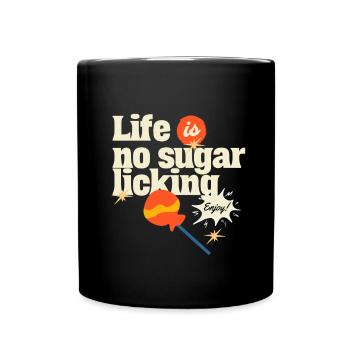 Sugarlicking Zuckerschlecken - Tasse einfarbig - Schwarz - Vorne