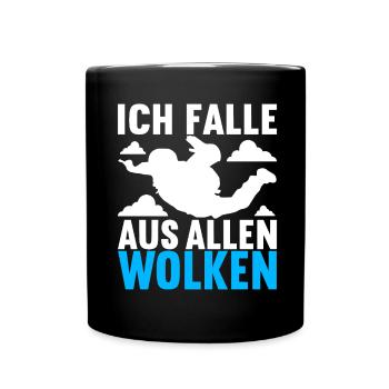 Parachutiste Parachutiste - Mug uni - noir - Devant