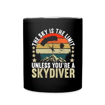Parachutiste Parachutiste - Mug uni - noir - Devant