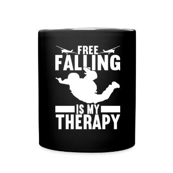 Parachutiste Parachutiste - Mug uni - noir - Devant