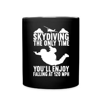 Parachutiste Parachutiste - Mug uni - noir - Devant