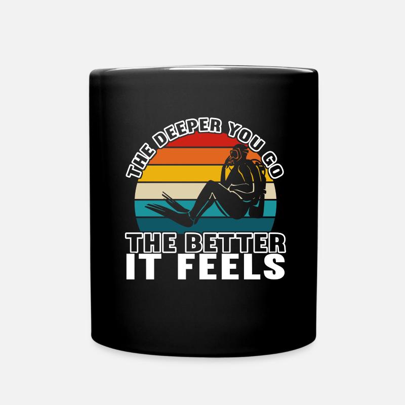 Taucher Tauchen - Tasse einfarbig - Schwarz