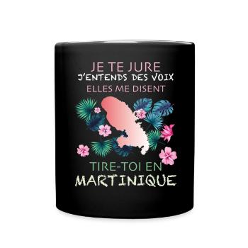 Martinique Women Humor Nostalgia - Full Colour Mug - black - Front