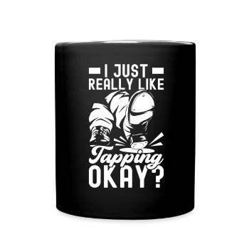 Stepptanz Stepptänzer - Tasse einfarbig - Schwarz - Vorne