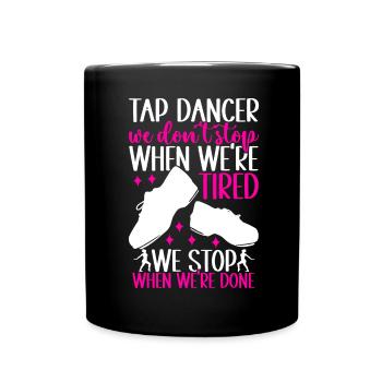 Claquettes Claquettes Danseuse de claquettes - Mug uni - noir - Devant