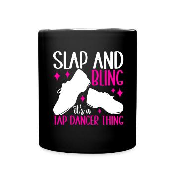 Stepptanz Stepptänzer - Tasse einfarbig - Schwarz - Vorne