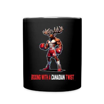 Kanada Elch Box Design - Tasse einfarbig - Schwarz - Vorne