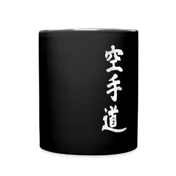 Karate Shotokan Kanji Geschriebenes Japanisches Dojo - Tasse einfarbig - Schwarz - Vorne