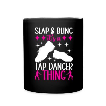 Stepptanz Stepptänzer - Tasse einfarbig - Schwarz - Vorne
