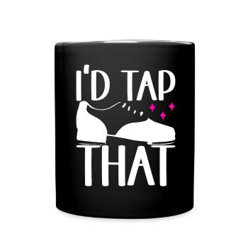 Stepptanz Stepptänzer - Tasse einfarbig - Schwarz - Vorne