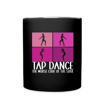 Stepptanz Stepptänzer - Tasse einfarbig - Schwarz - Vorne