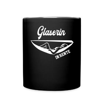 Glaserin Rente Rentnerin Glaserei Verglasung - Tasse einfarbig - Schwarz - Vorne
