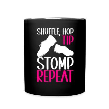 Stepptanz Stepptänzer - Tasse einfarbig - Schwarz - Vorne
