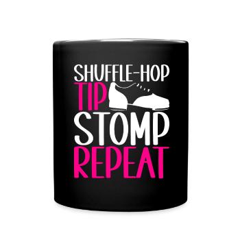 Stepptanz Stepptänzer - Tasse einfarbig - Schwarz - Vorne