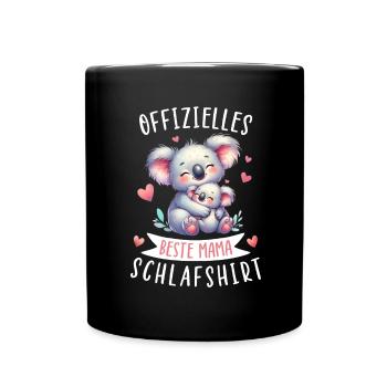 Official Best Mom Sleep Shirt Koala Bear Koala - Full Colour Mug - black - Front