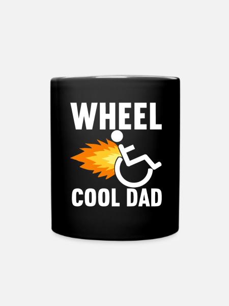 Rollstuhlfahrer Rollstuhl - Tasse einfarbig - Schwarz