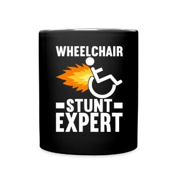 Wheelchair users Wheelchair - Full Colour Mug - black - Front
