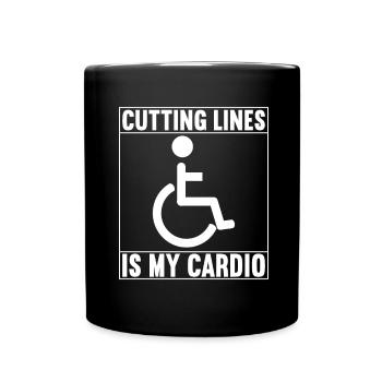 Wheelchair users Wheelchair - Full Colour Mug - black - Front