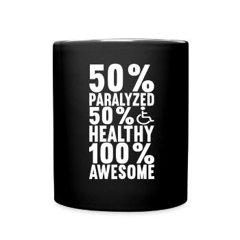 Wheelchair users Wheelchair - Full Colour Mug - black - Front